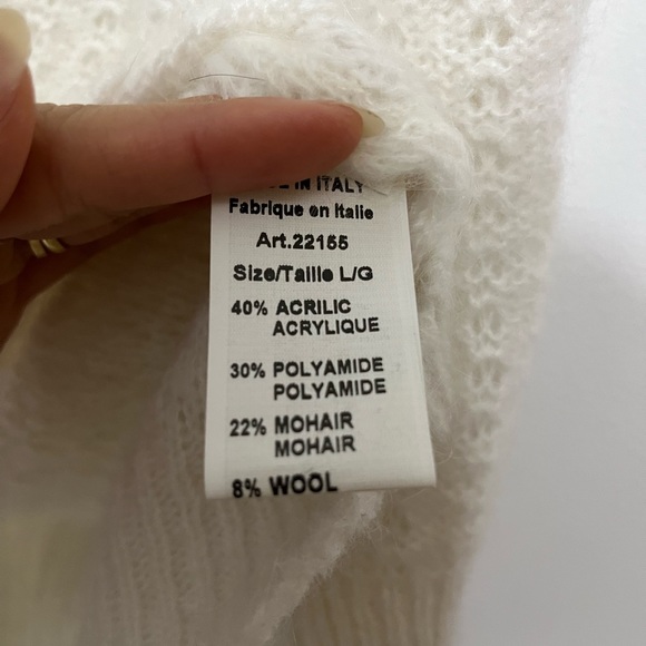 Sara Corsi Italian Off-White sweater, wool and mohair blend - Picture 3 of 6